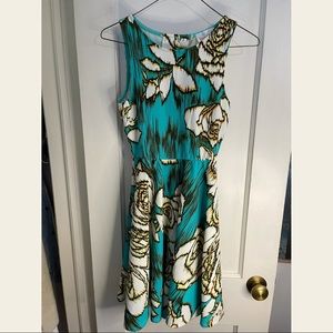 Women’s Printed Dress Size Small-Medium, Moon Brand, Rose Pattern, Backless